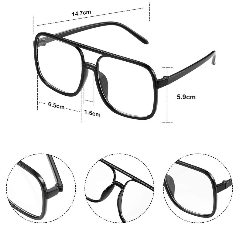 meekoo Halloween 80s/ 90s Hip Hop Costume Kit Rapper Bucket Hat Sunglasses Gold Chain Cosplay Accessories for Men Theme Party(Black) - Image 4